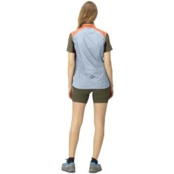 Norrona Senja Aero90 Vest Dames - Flamingo/Blue Fog -Norrona norrona senja aero90 damen weste flamingo blue fog model 2 1399809