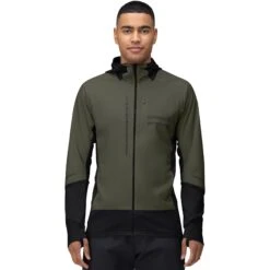 Norrona Senja Alpha90 Zip Hood Jas Heren - Olive Night