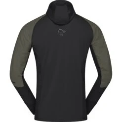 Norrona Senja Alpha90 Zip Hood Jas Heren - Olive Night -Norrona norrona senja alpha90 zip hood jacket men olive night 3 1518641