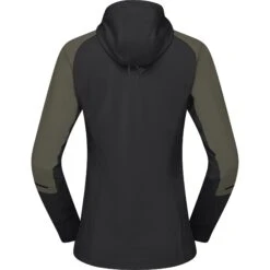 Norrona Senja Alpha90 Zip Hood Jas Dames - Olive Night -Norrona norrona senja alpha90 zip hood jacket women olive night 3 1518617