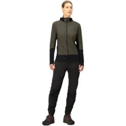 Norrona Senja Alpha90 Zip Hood Jas Dames - Olive Night -Norrona norrona senja alpha90 zip hood jacket women olive night 4 1518618