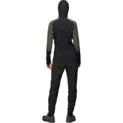Norrona Senja Alpha90 Zip Hood Jas Dames - Olive Night -Norrona norrona senja alpha90 zip hood jacket women olive night 5 1518619