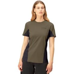 Norrona Senja Equaliser Lightweight T-Shirt Dames - Olive Night