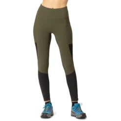 Norrona Senja Equaliser Stretch Tight Dames - Olive Night/Caviar