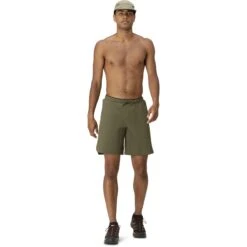 Norrona Senja Flex1 9 Inch Short Heren - Olive Night -Norrona norrona senja flex1 9 inch shorts men olive night model 1 1399953