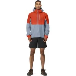 Norrona Senja Gore-Tex Active Jas Heren - Arednalin/Blue Fog -Norrona norrona senja gore tex active jacket men arednalin blue fog model 1 1399978
