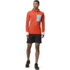 Norrona Senja Warm1 Hood Fleece Trui Heren - Arednalin -Norrona norrona senja warm1 hood men arednalin model 1 1400005