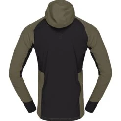 Norrona Senja Warm1 Hood Fleece Trui Heren - Olive Night -Norrona norrona senja warm1 hood men olive night 2 1343804