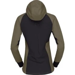 Norrona Senja Warm1 Hood Fleece Trui Dames - Olive Night -Norrona norrona senja warm1 hood women olive night 2 1343824