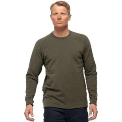 Norrona Skibotn Crew Neck Shirt Met Lange Mouwen Heren - Olive Night