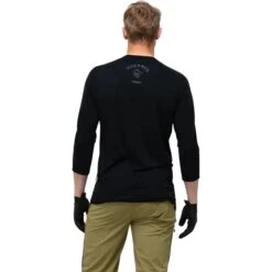 Norrona Skibotn Wool 3/4 T-Shirt Heren - Caviar -Norrona norrona skibotn wool 3 4 t shirt men caviar 2 1463992