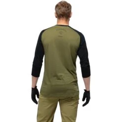 Norrona Skibotn Wool 3/4 T-Shirt Heren - Olive Drab -Norrona norrona skibotn wool 3 4 t shirt men olive drab 2 1463995