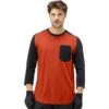 Norrona Skibotn Wool 3/4 T-Shirt Heren - Rooibos Tea