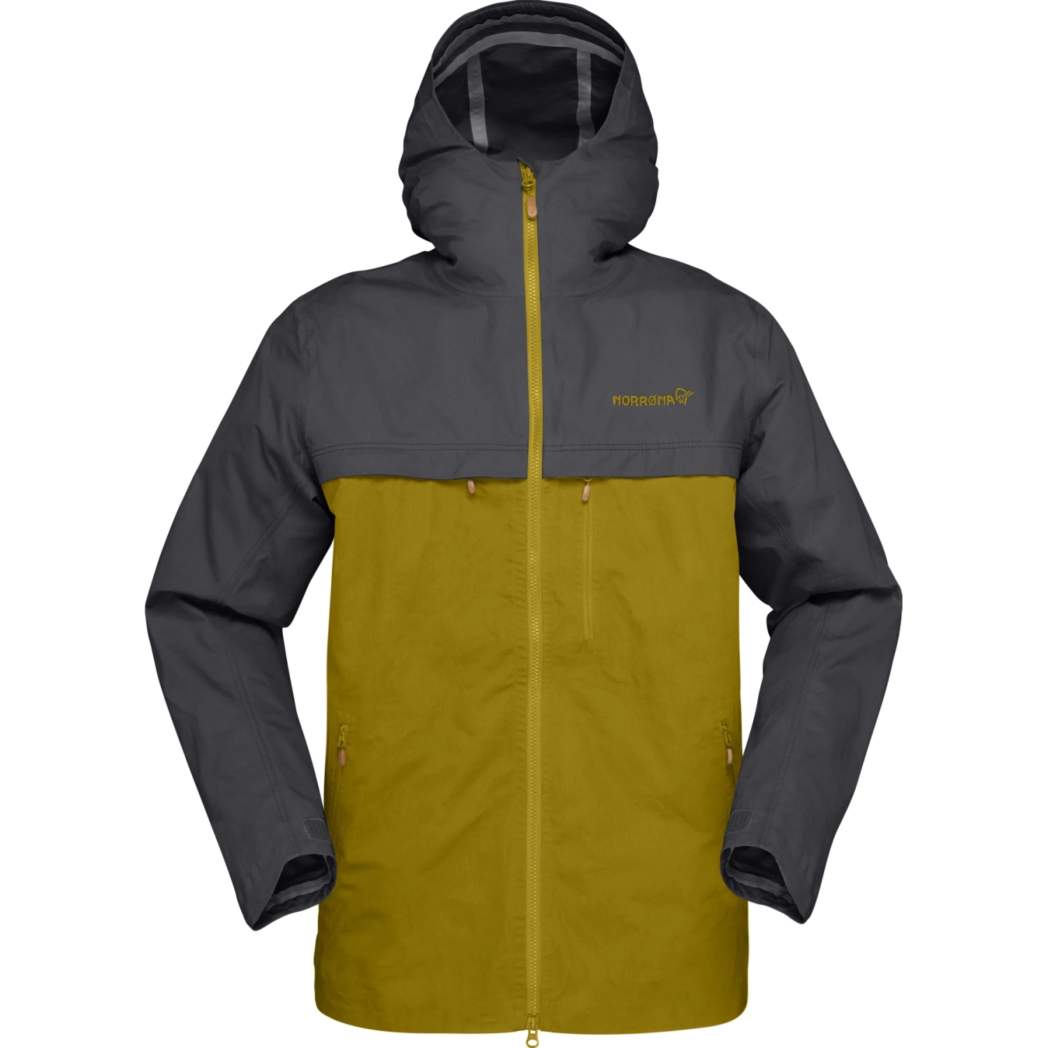 Norrona Svalbard Cotton Jas Heren - Slate Grey/Golden Palm 2 Norrona Svalbard Cotton Jas Heren - Slate Grey/Golden Palm - Afbeelding 2