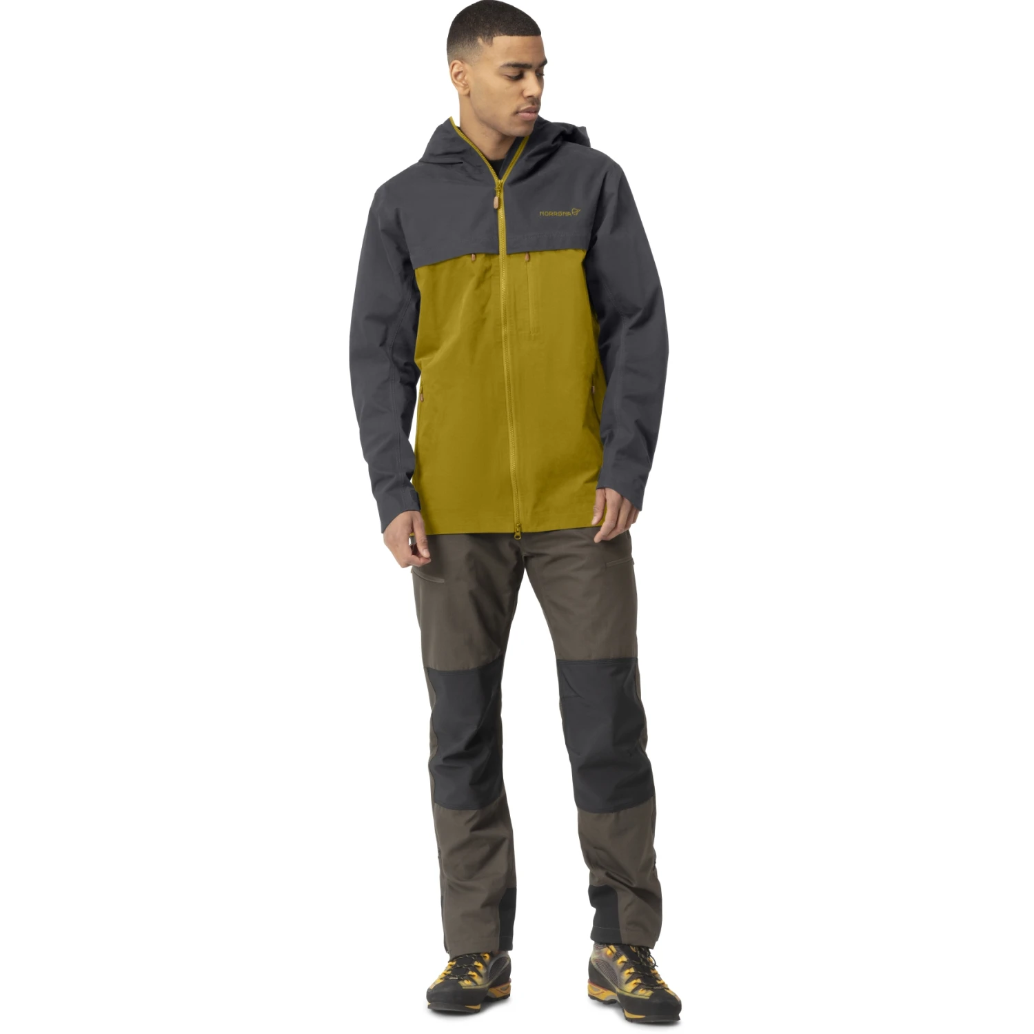 Norrona Svalbard Cotton Jas Heren - Slate Grey/Golden Palm 4 Norrona Svalbard Cotton Jas Heren - Slate Grey/Golden Palm - Afbeelding 4