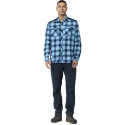 Norrona Svalbard Flanellen Overhemd Heren - Heritage Blue/Indigo Night -Norrona norrona svalbard flannel shirt men heritage blue indigo night 2 1464353