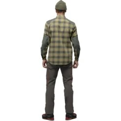 Norrona Svalbard Flanellen Overhemd Heren - Olive Drab/Slate Grey -Norrona norrona svalbard flannel shirt men olive drab slate grey 3 1464357