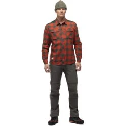 Norrona Svalbard Flanellen Overhemd Heren - Rooibos Tea/Slate Grey -Norrona norrona svalbard flannel shirt men rooibos tea slate grey 2 1464367