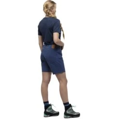 Norrona Svalbard Light Cotton Short Dames - Indigo Night -Norrona norrona svalbard light cotton shorts women indigo night 3 1464390