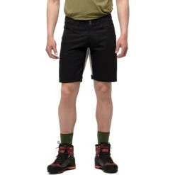 Norrona Svalbard Mid Cotton Short Heren - Caviar/Slate Grey