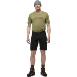 Norrona Svalbard Mid Cotton Short Heren - Caviar/Slate Grey -Norrona norrona svalbard mid cotton shorts men caviar slate grey 2 1562011
