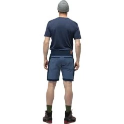 Norrona Svalbard Mid Cotton Short Heren - Indigo Night -Norrona norrona svalbard mid cotton shorts men indigo night 3 1562015