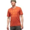 Norrona Svalbard Wool T-Shirt Heren - Rooibos Tea/Orange Crush