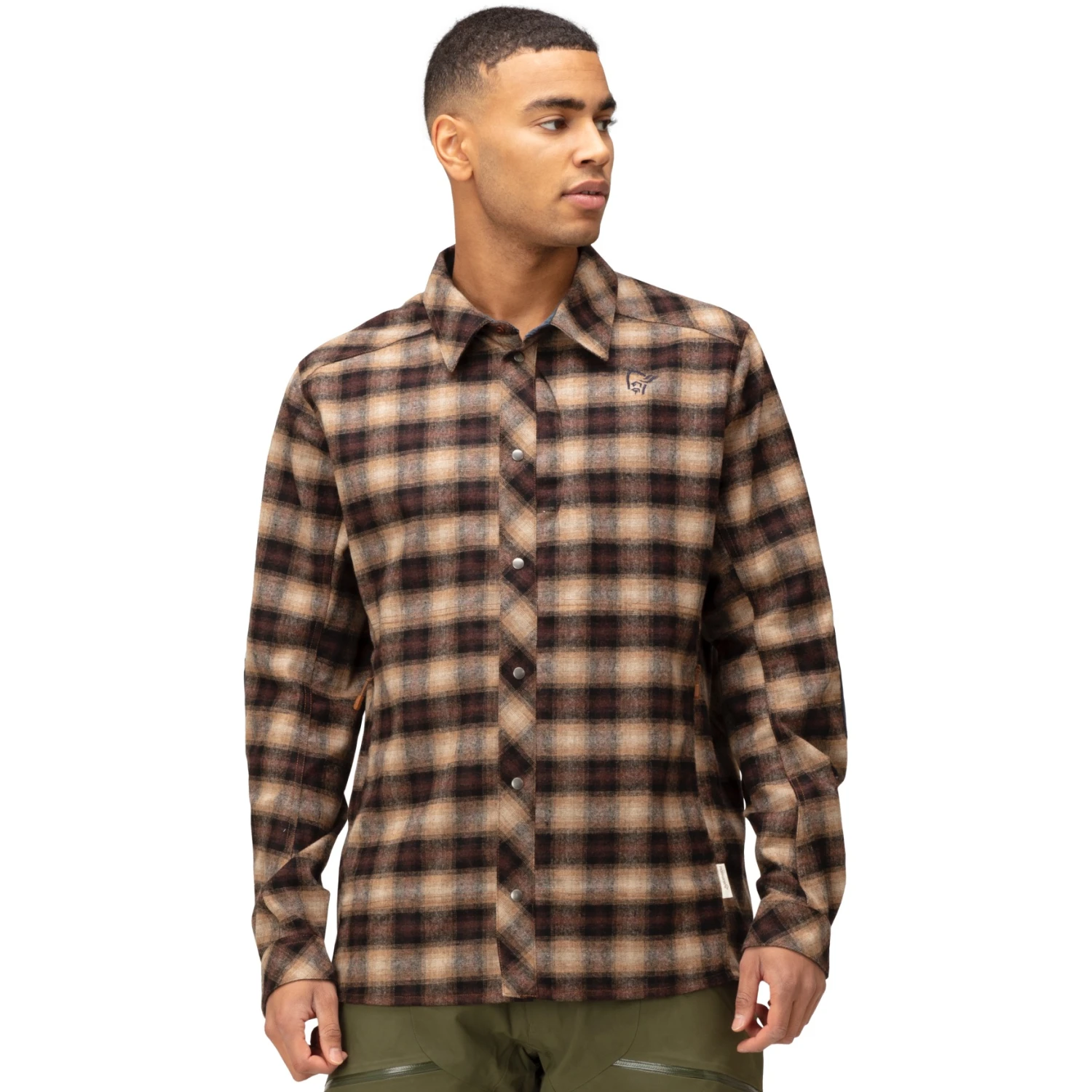 Norrona Tamok Wool Overhemd Heren - Emperador 1 Norrona Tamok Wool Overhemd Heren - Emperador