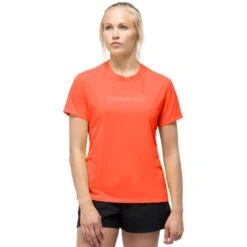 Norrona Tech T-Shirt Dames - Orange Alert