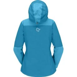 Norrona Trollveggen Gore-Tex Pro Light Jas Dames - Hawaiian Surf/Aquarius -Norrona norrona trollveggen gore tex pro light jacket women hawaiian surf aquarius 2 1127371