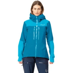 Norrona Trollveggen Gore-Tex Pro Light Jas Dames - Hawaiian Surf/Aquarius