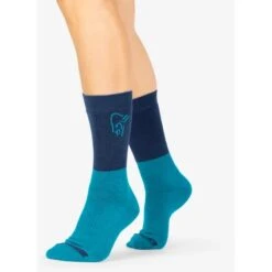 Norrona Trollveggen Heavy Weight Merino Sokken - Hawaiian Surf/Indigo Night -Norrona norrona trollveggen heavy weight merino socks hawaiian surf indigo night 3 1258367