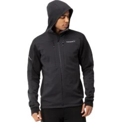 Norrona Trollveggen Powerstretch Pro Zip Hood Jas Heren - Caviar