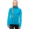 Norrona Trollveggen Powerstretch Pro Zip Hood Jas Dames - Hawaiian Surf