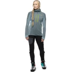 Norrona Trollveggen Powerstretch Pro Zip Hood Jas Dames - North Atlantic -Norrona norrona trollveggen powerstretch pro zip hood women north atlantic 3 1258385