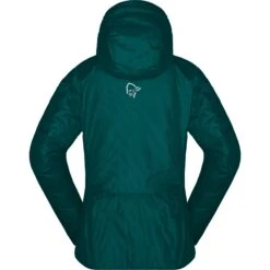 Norrona Trollveggen Primaloft100 Zip Hood Jas Dames - Everglade -Norrona norrona trollveggen primaloft100 zip hood jacket women everglade 3 1518995