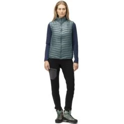 Norrona Trollveggen Superlight Down850 Donzen Bodywarmer Dames - North Atlantic -Norrona norrona trollveggen superlight down850 vest women north atlantic 3 1258603