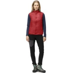 Norrona Trollveggen Superlight Down850 Donzen Bodywarmer Dames - True Red -Norrona norrona trollveggen superlight down850 vest women true red 3 1258614