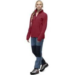 Norrona Warm2 Halfzip Trui Unisex - Rhubarb Melange -Norrona norrona warm2 halfzip unisex pullover rhubarb melange 5 1032165