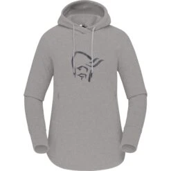 Norrona Warm2 Hood Hoodie Dames - Drizzle Melange