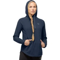 Norrona Warm2 Hood Hoodie Dames - Indigo Night