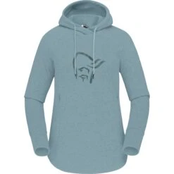 Norrona Warm2 Hood Hoodie Dames - Tourmaline Melange