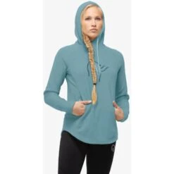 Norrona Warm2 Hood Hoodie Dames - Tourmaline Melange -Norrona norrona warm2 hood women tourmaline melange model 1 1151634